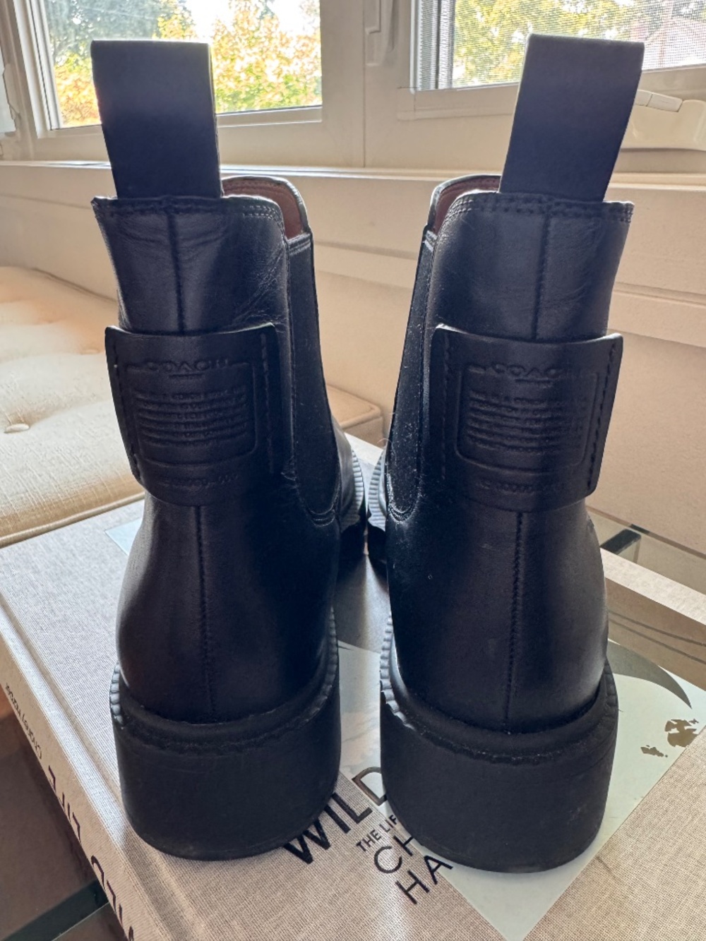 Coach Black Leather Chelsea Boots | Lug Sole | Women’s 8.5 - Picture 4 of 10